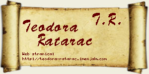 Teodora Ratarac vizit kartica